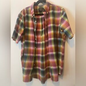 🔥 Pendleton 🔥 madras plaid button up shirt size L